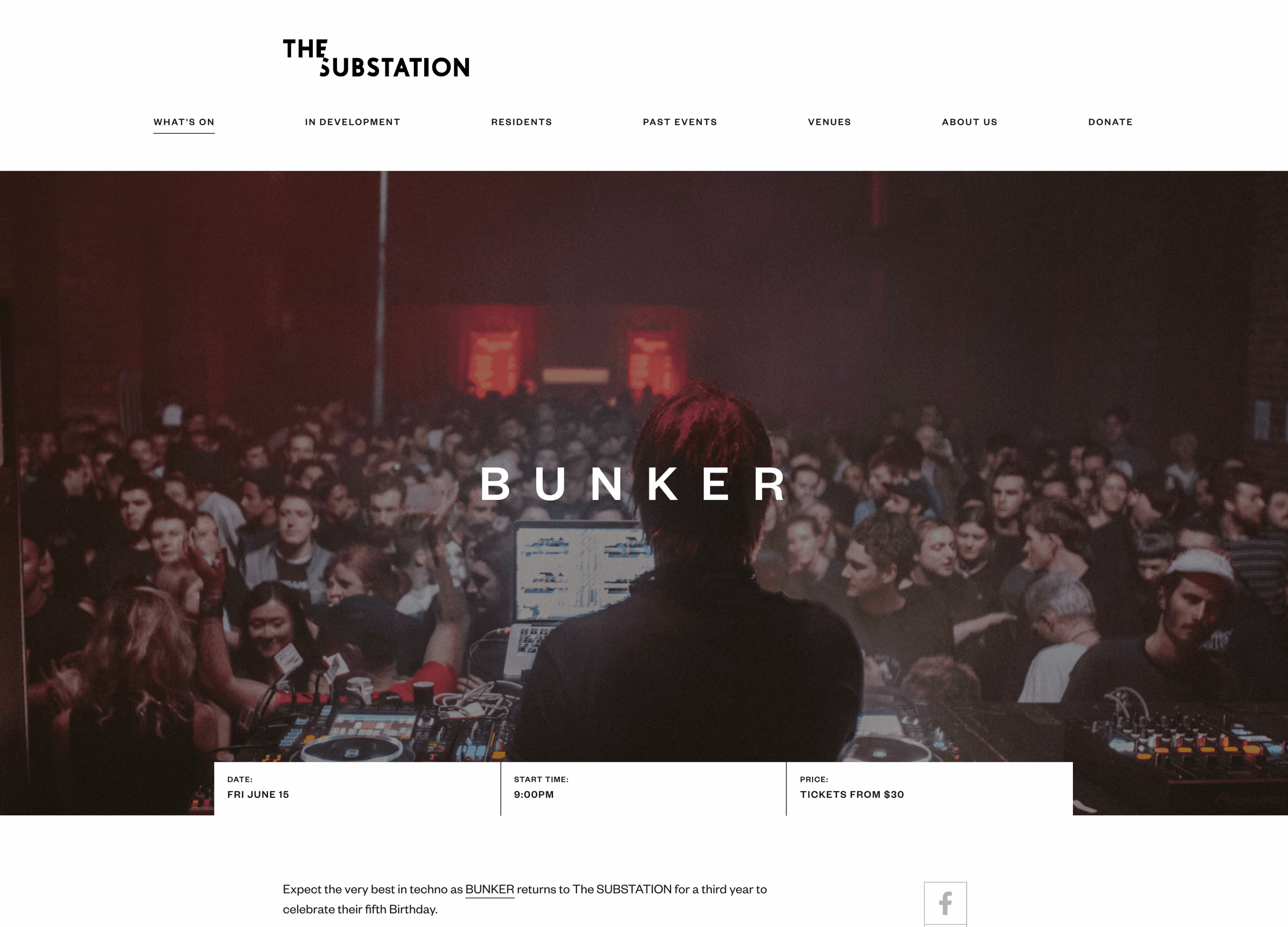 The Substation website